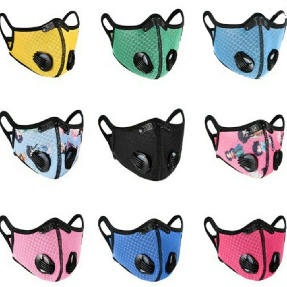 2 x Childrens Sport Face Mask with Vents and F…